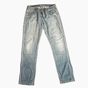 ETT twa Anthropologie Denim Jeans Destructed Size 27 Straight Leg
